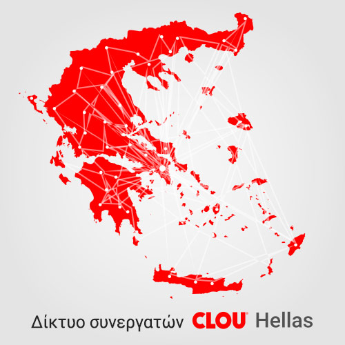 Χάρτης δικτύου καταστημάτων CLOU Hellas Leontaritis